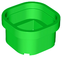 [P 66787 (Bright Green)] Cylinder Warp Pipe 6 x 6 x 3 1/3