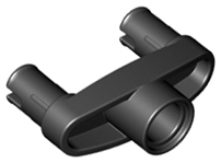 [P 15461 (Black)] Technic, Pin Connector 3L with 2 Pins and Center Hole