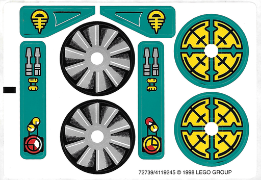 [P 8269stk01 (No Colour)] Sticker Sheet for Set 8269 - Sheet 1 (72739/4119245)