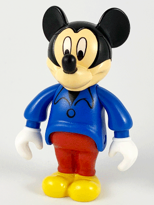 [M mck002 (No Colour)] Mickey Mouse Figure with Blue Shirt, Red Pants (4141355)