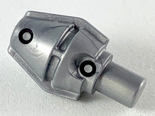 [P 40598d (Flat Silver)] Minifigure, Weapon Smaller Tapered Grenade Tip