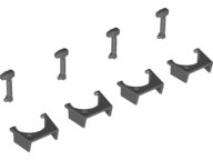 [P 72329 (Dark Bluish Gray)] Minifigure, Rangefinders and Visors, 8 in Bag - 4 of Each (Multipack)