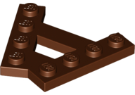 Wedge, Plate A-Shape with 2 Rows of 4 Studs
