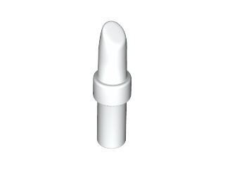 [P 93094pb02 (White)] Minifigure, Utensil Lipstick with White Handle Pattern