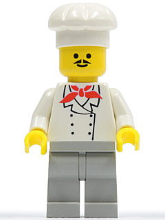 [M chef005 (No Colour)] Chef - Light Gray Legs, Moustache