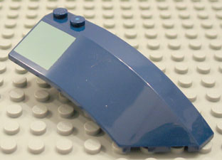 [P 41749pb001 (Dark Blue)] Wedge 8 x 3 x 2 Open Right with Sand Green Square Pattern