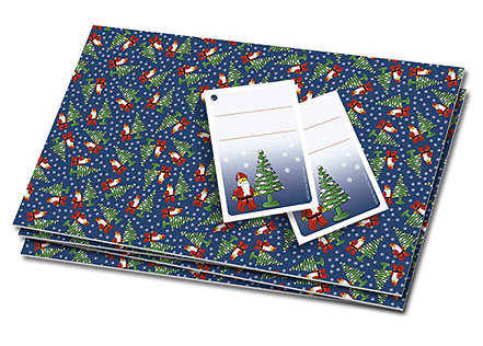 [G GW563 (No Colour)] Gift Wrap & Tags, LEGO Holiday Minifigure