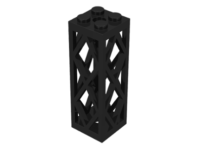 [P 2580c01 (Black)] Support 2 x 2 x 5 Lattice Pillar