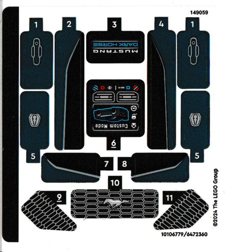 [P 76920stk01 (No Colour)] Sticker Sheet for Set 76920 - (10106779/6472360)