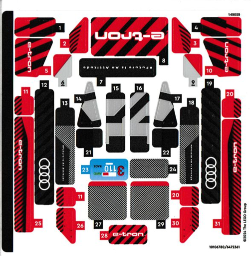 [P 76921stk01 (No Colour)] Sticker Sheet for Set 76921 - (10106780/6472361)