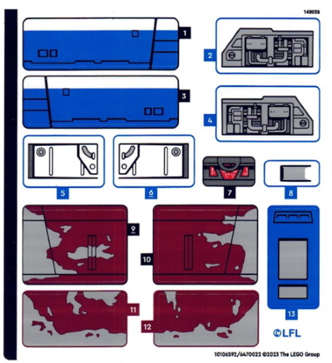 [P 75364stk01 (No Colour)] Sticker Sheet for Set 75364 - (10106592/6470022)