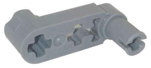 [P 61408 (Light Bluish Gray)] Technic, Liftarm, Modified Crank / Pin 1 x 3 - Axle Holes and Squared Pin Hole