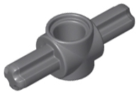 [P 27940 (Dark Bluish Gray)] Technic, Axle and Pin Connector Hub with 2 Axles on Opposite Sides