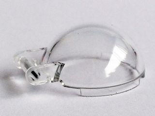 [P 18990 (Trans-Clear)] Windscreen 4 x 4 x 1 2/3 Canopy Dome Half Sphere with Bar Handle