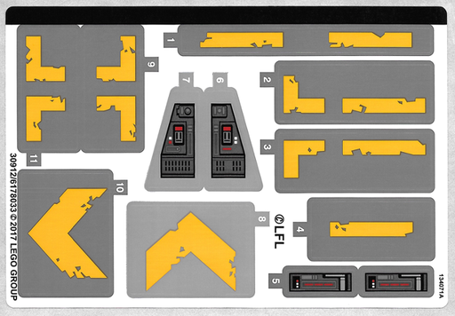 [P 75171stk01a (No Colour)] Sticker Sheet for Set 75171 - International Version - (30912/6178033)