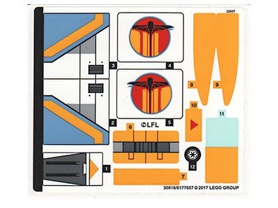 [P 75170stk01 (No Colour)] Sticker Sheet for Set 75170 -  (30818/6177657)