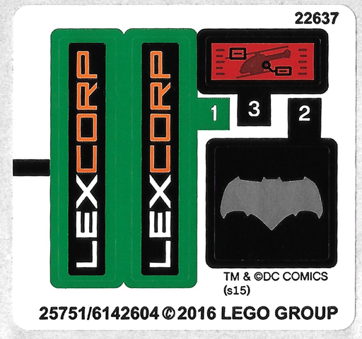 [P 76046stk01a (No Colour)] Sticker Sheet for Set 76046 - International Version - (25751/6142604)