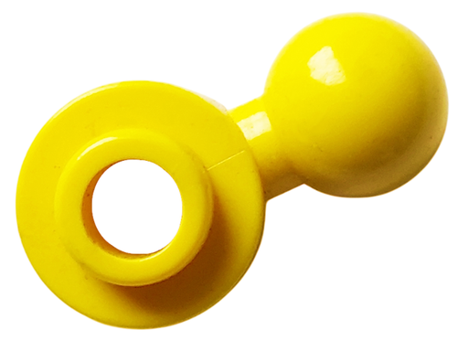 [P 3614a (Yellow)] Plate, Round 1 x 1 with Tow Ball with Round Hole (Homemaker Figure / Maxifigure Hand)