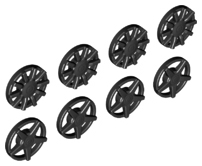 [P 18978 (Black)] Wheel Cover 5 Spoke and 10 Spoke for Wheel 18976, 8 in Bag - 4 of Each (Multipack)