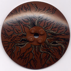 [P 3961pb02 (Brown)] Dish 8 x 8 Inverted (Radar) with Tree Branches Pattern