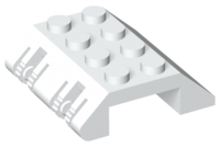 [P 44571 (White)] Slope 45 4 x 4 Double with Locking Hinge