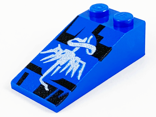 [P 30363pb005 (Blue)] Slope 18 4 x 2 with SW Aldar Beedo Symbol Pattern