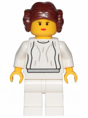 [M sw1022 (No Colour)] Princess Leia - White Dress, Simple Belt, Yellow Head and Hands, 20th Anniversary Torso