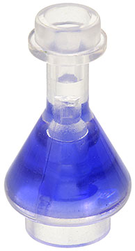 Minifigure, Utensil Bottle, Erlenmeyer Flask with Molded Trans-Purple Fluid Pattern
