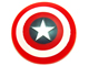 Minifigure, Shield Circular Convex Face with Bullseye with Captain America Star Pattern