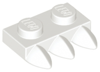 Plate, Modified 1 x 2 with 3 Teeth