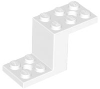 Bracket 5 x 2 x 2 1/3 with 2 Holes and Bottom Stud Holder