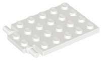 Plate, Modified 4 x 6 with Trap Door Hinge (Long Pins)