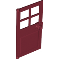 Door 1 x 4 x 6 with 4 Panes and Stud Handle
