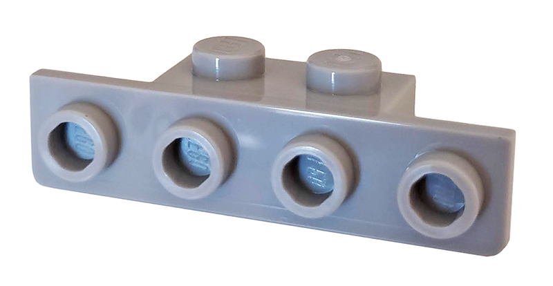 Bracket 1 x 2 - 1 x 4 with Two Rounded Corners at the Bottom