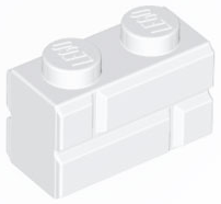 Brick, Modified 1 x 2 with Masonry Profile
