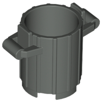 Container, Trash Can with 2 Cover Holders