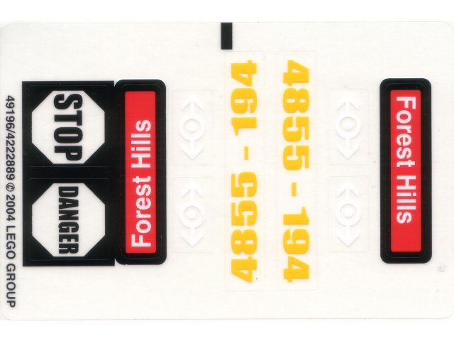 Sticker Sheet for Set 4855 - (49196/4222889)