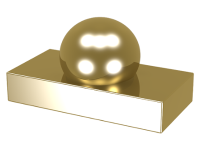 Tile, Modified 1 x 2 with Ball