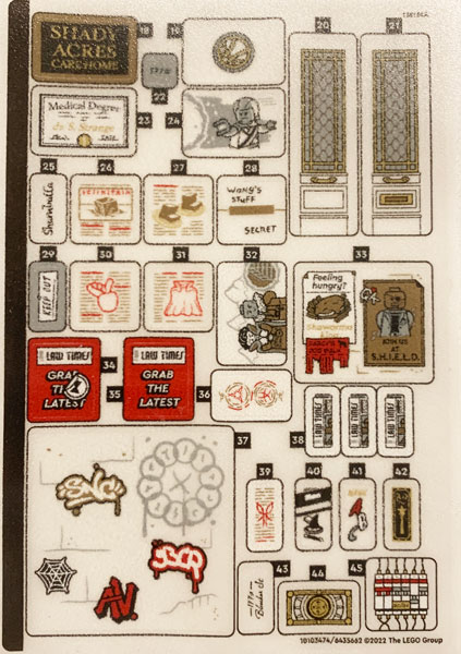 Sticker Sheet for Set 76218, Sheet 2 - (10103474/6435662)
