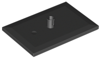 Train Bogie Plate (Tile, Modified 6 x 4 with 5mm Pin)