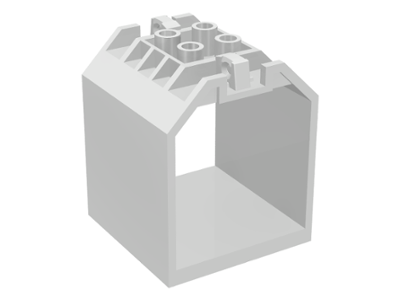 Container, Box Open Ended 4 x 4 x 4 with 1 Locking Hinge Finger on Each End