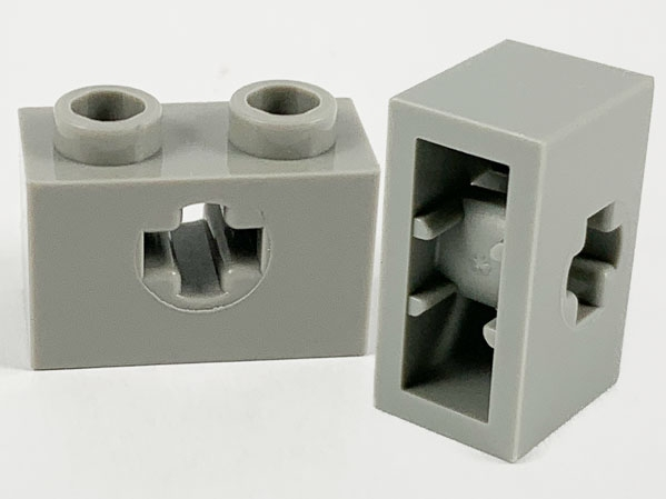 Technic, Brick 1 x 2 with Axle Hole (+ Shape) and Inside Side Supports