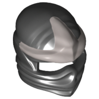 Minifigure, Headgear Ninjago Wrap with Silver 3 Point Emblem Pattern