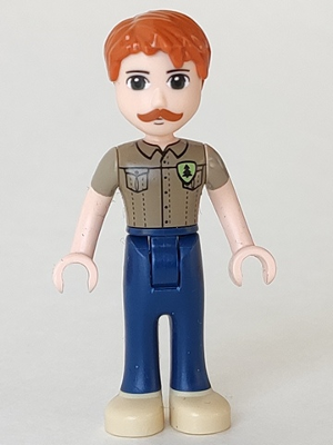 Friends Angus - Dark Blue Trousers, Dark Tan Shirt with Pockets