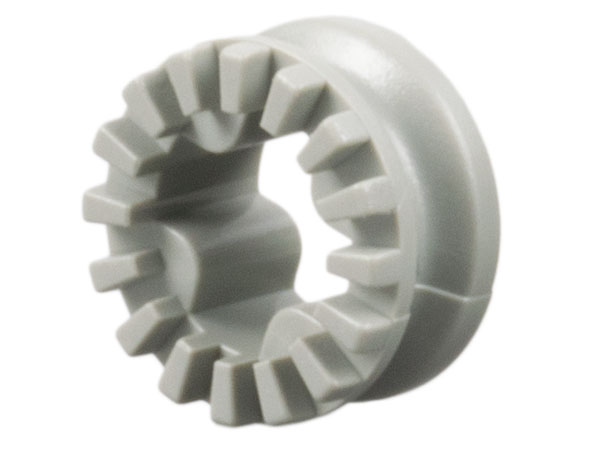 Technic Bush 1/2 Toothed, Four Interior Ridges