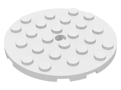 Plate, Round 6 x 6 with Hole
