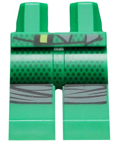 Hips and Legs with Small Dark Green Diamonds and Dark Bluish Gray Knee Wrappings Pattern