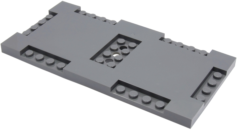 Brick, Modified 8 x 16 x 2/3 with 1 x 4 and 2 x 4 Indentations