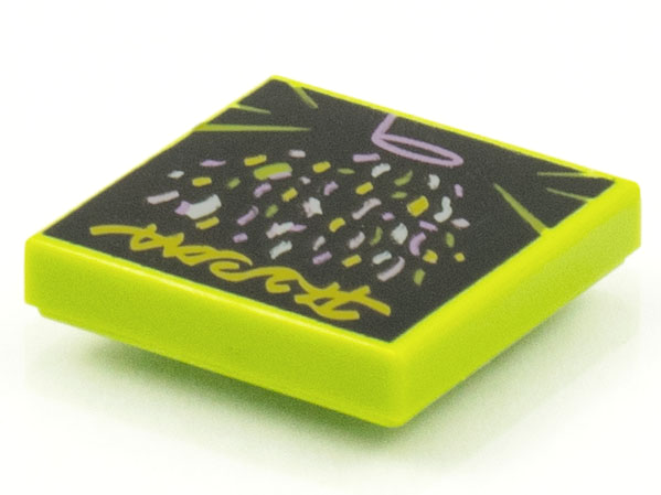 Tile 2 x 2 with Groove with BeatBit Album Cover - Cone of Pastel Confetti Pattern