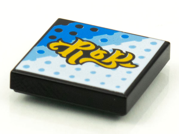 Tile 2 x 2 with Groove with BeatBit Album Cover - Yellow Title on White, Bright Light Blue and Blue Background with Dot Grid Pattern